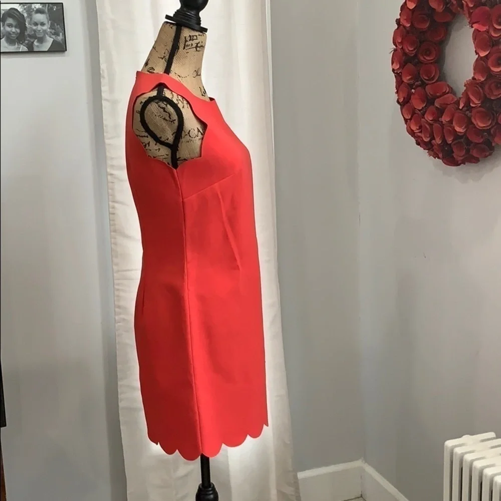 J. Crew pink scalloped dress size 2